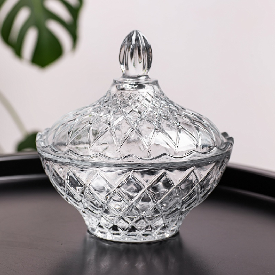 Конфетница стекл. MICHELE с крышкой 640мл CB7314GCL 120819 - 120819 - купить в АПлайн