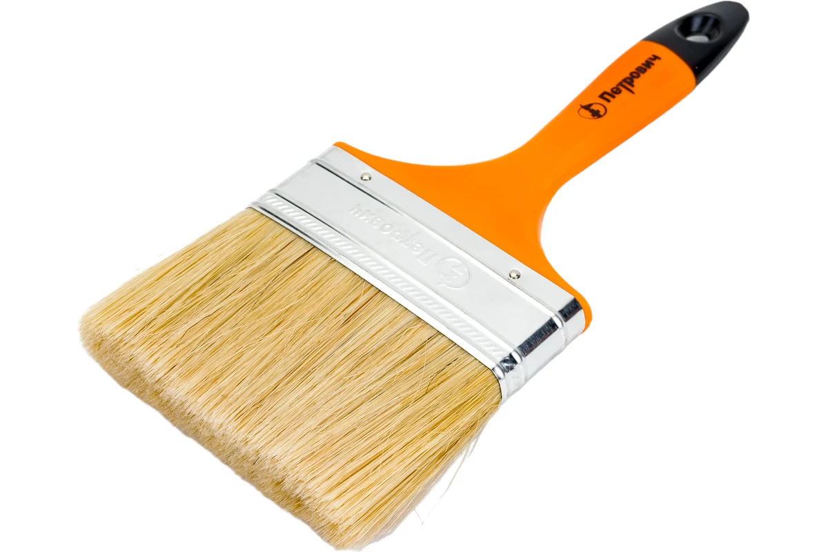 Кисть плоская "Петрович" 100 мм (смеш.щетина / пласт.ручка) П133-40