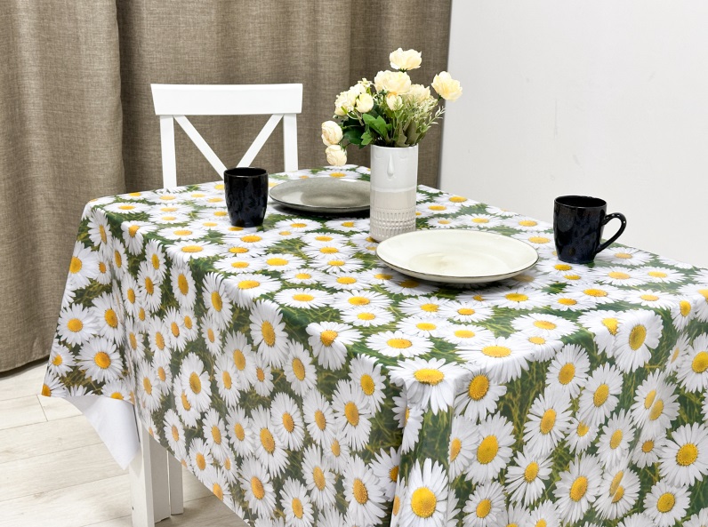 Клеенка Полли Маргаритки на тканевой основе 1,4х20м ST5656-1