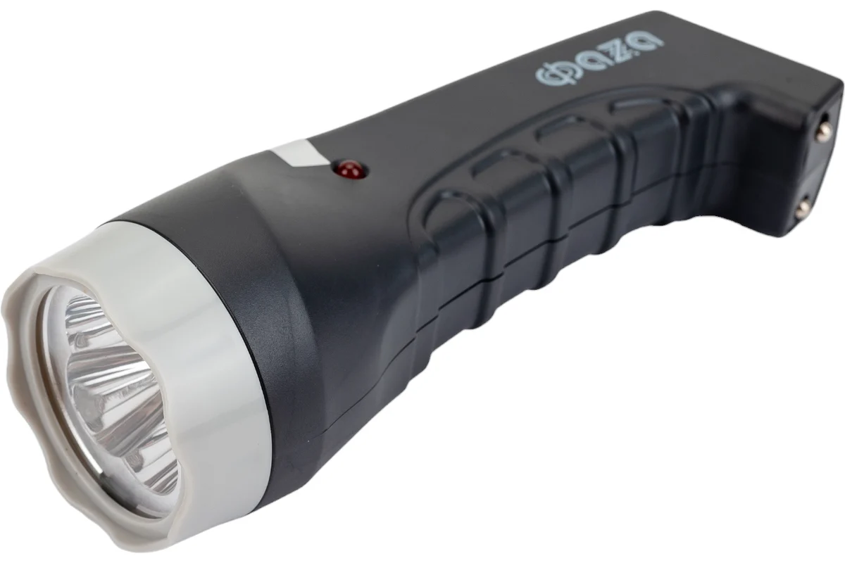 Фонарь "ФАЗА" ручной AccuF2-L04 (акк. 4V) 4св/д, черн. пластик, вилка, заряд 220V (797)