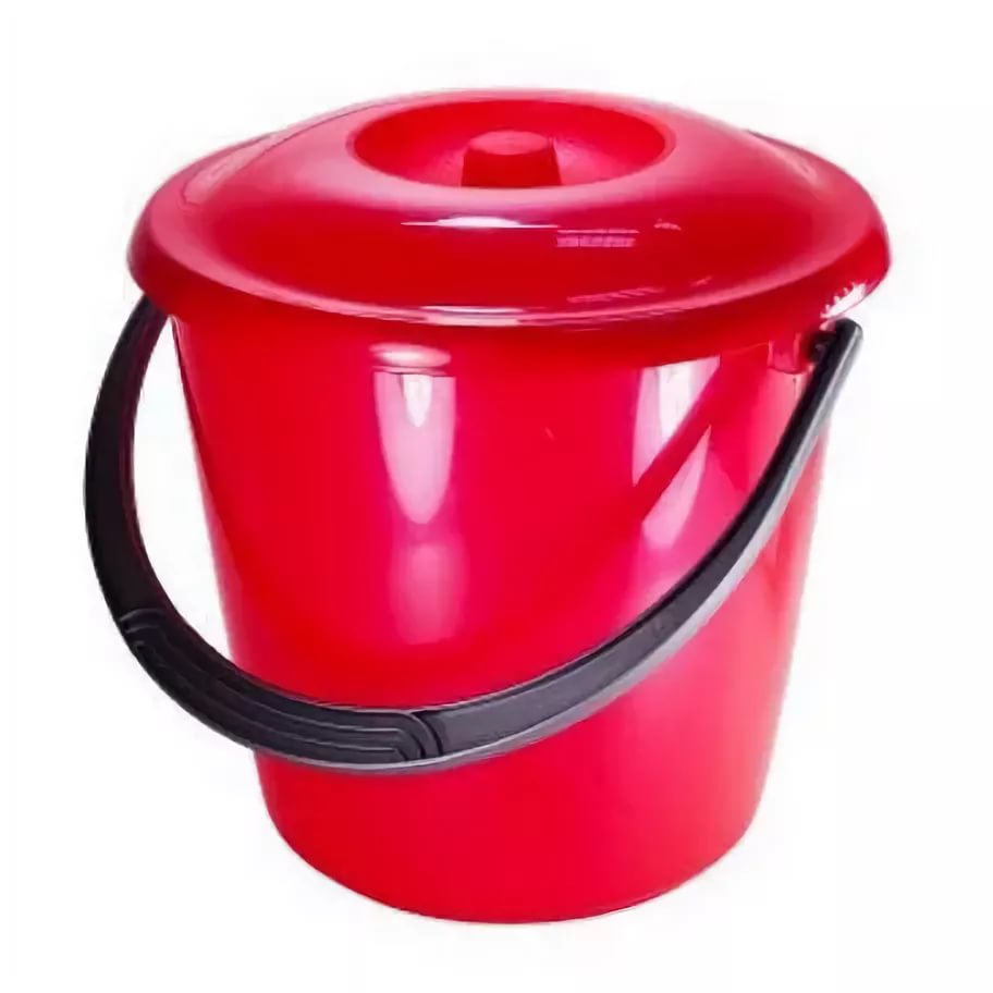 Ведро пласт. 5л Соло с крышкой красное С631ККРА