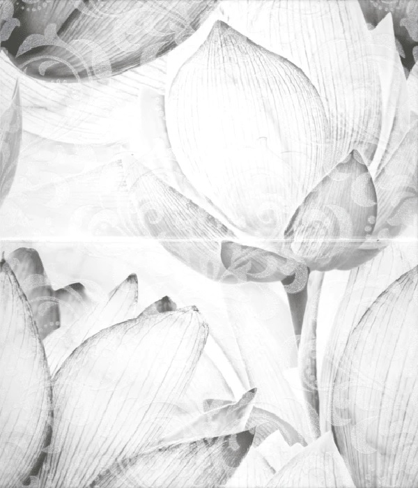 Панно Каррарский мрамор цветы1609-0019 45х50см