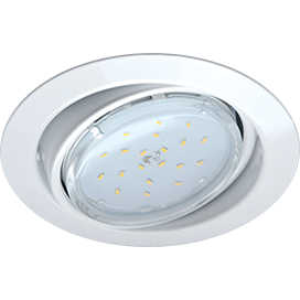 СВЕТИЛЬНИК ВСТР. GX53 "ECOLA" GX53 FT9073 УГОЛ ПОВОРОТА 30ГР, БЕЛЫЙ FW5390ECB  /389/