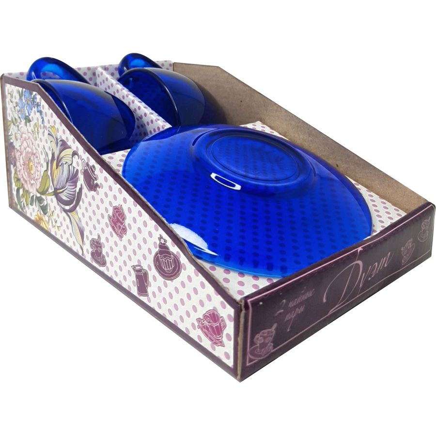 Набор подарочный дуэт кобальт 2 кружки,2 блюдца 2222-н7