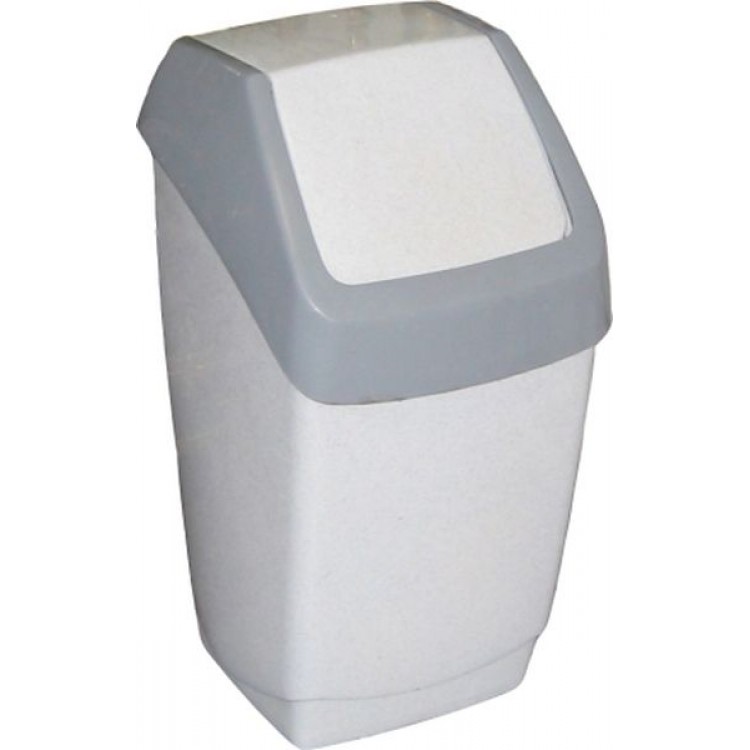 Контейнер для мусора пласт. ХАПС 15л бежевый мрамор М2471