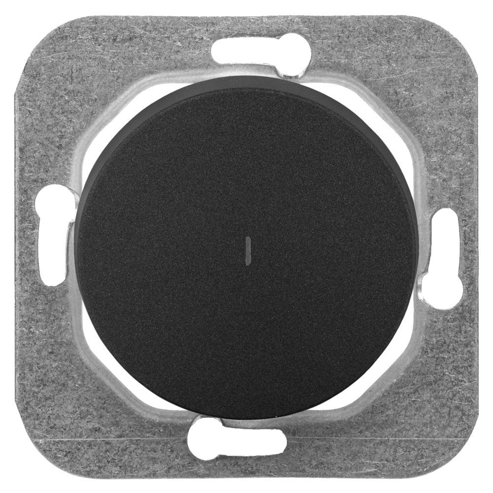 Выключатель "Ретро Прованс" 1 СП черный графит круглый механизм с инд. Bylectrica С110-3307 (484)