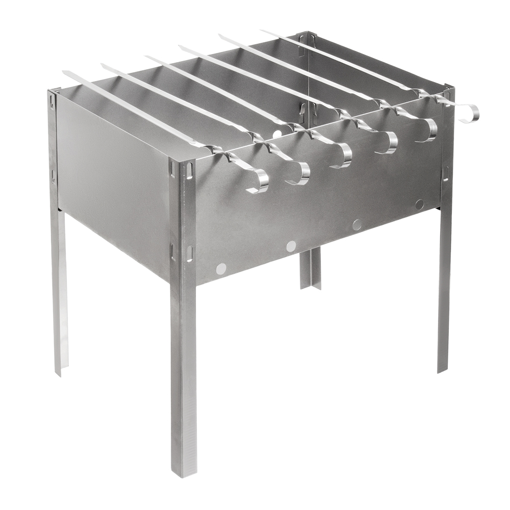 Мангал BOYSCOUT 350х250х350мм сборно-разборный+6 шампуров в термопленке 6123561235- купить в АПлайн