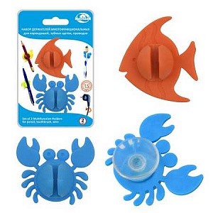 Набор держателей для зубных щеток пласт. 2шт. DA34-76