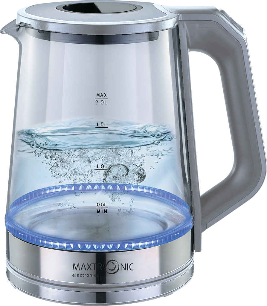 Чайник электрический MAXTRONIC 2л MAX-1780 стекл. корпус серый 8548785487- купить в АПлайн