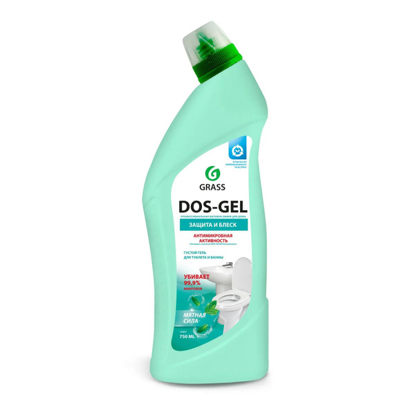 Средство чистящее гель GRASS DOS GEL мятная сила 750мл- купить в АПлайн