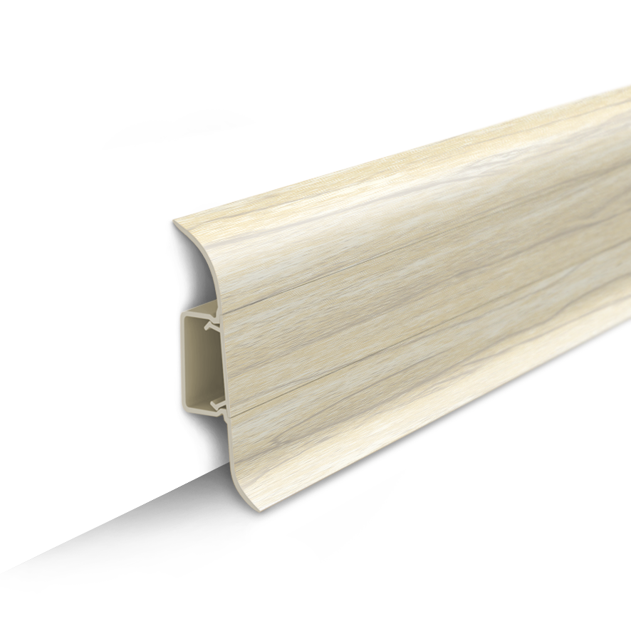 Плинтус ПВХ 2,2м с мягк. краем 55мм "Идеал Классик", 262 Клен вермонт