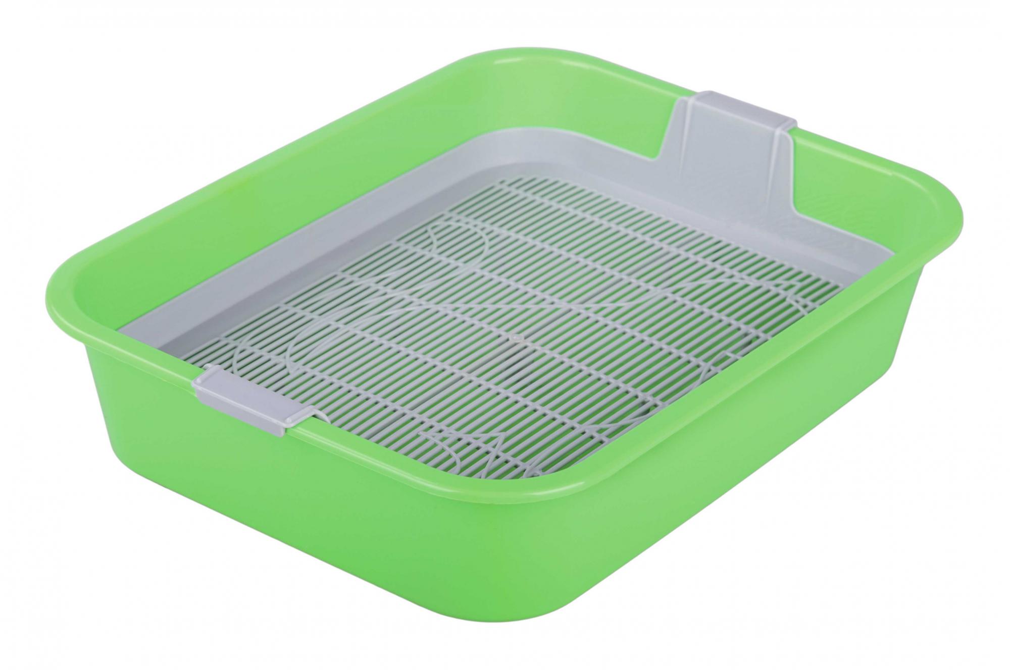 Лоток пласт. Барсик для кошек с сеткой зеленый М6932