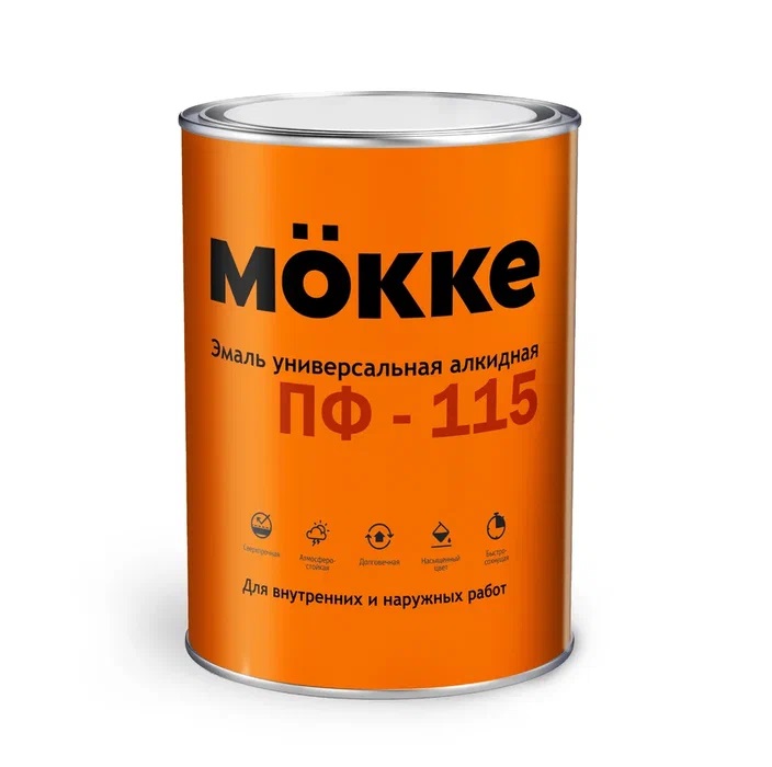 Эмаль алкидная ПФ-115 MÖKKE оранжевая 1,9кг