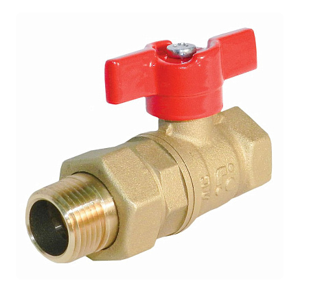 Кран шаровой БАЗ 11б27п1 бабочка 1/2 (D15) вн/американка /891/ (Э)Т0000001507- купить в АПлайн