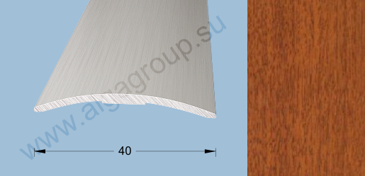 Порог-стык 0,9м 40мм П10.2, Дуб темный