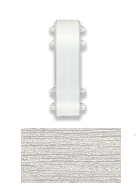 Соединитель для плинтуса "Идеал Комфорт" 55мм (2 шт во флоупаке), 253 Ясень серый