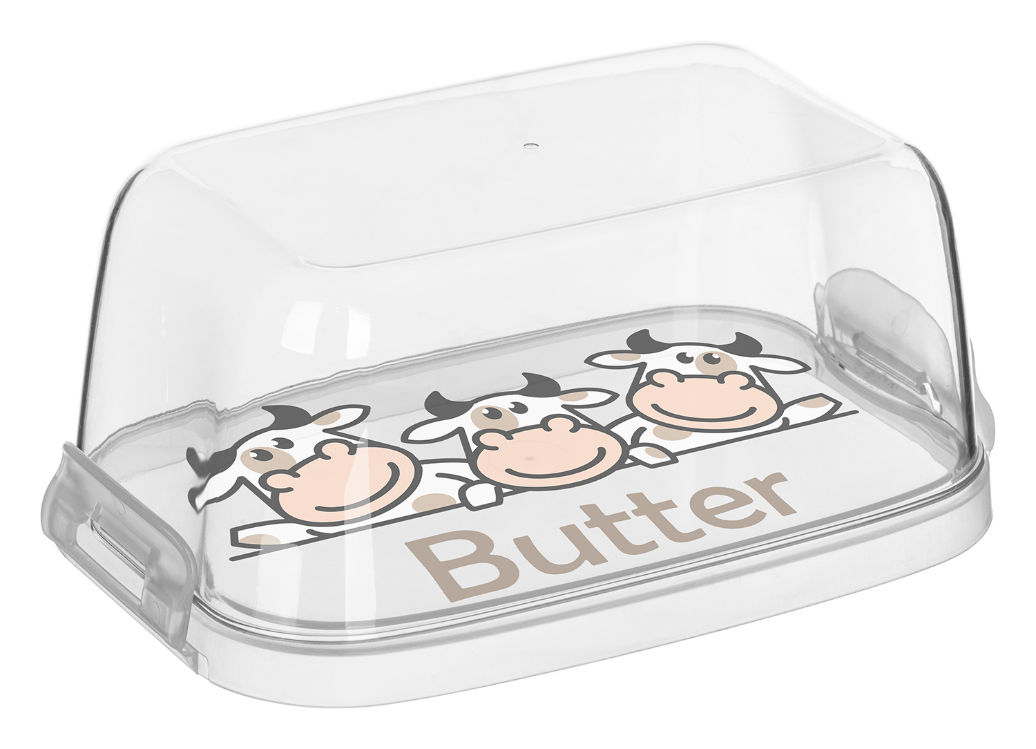 Масленка пласт. Bergamo с декором бесцветный Хомвер 222122101/00