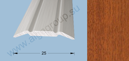 Порог-стык 0,9м 25мм П10.4, Дуб темный