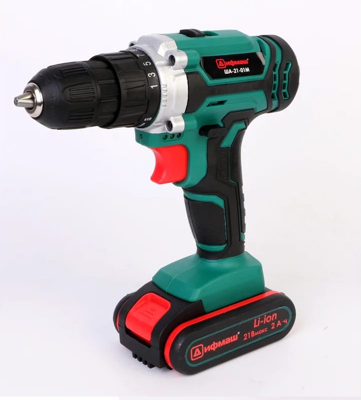 Дрель-шуруповерт аккумуляторная 21В, 35Нм, 2х2,0Ач Дифмаш ША-21-01 М 01022421