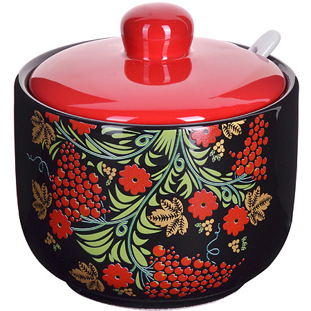 Сахарница керам. Рябина 520мл 28393