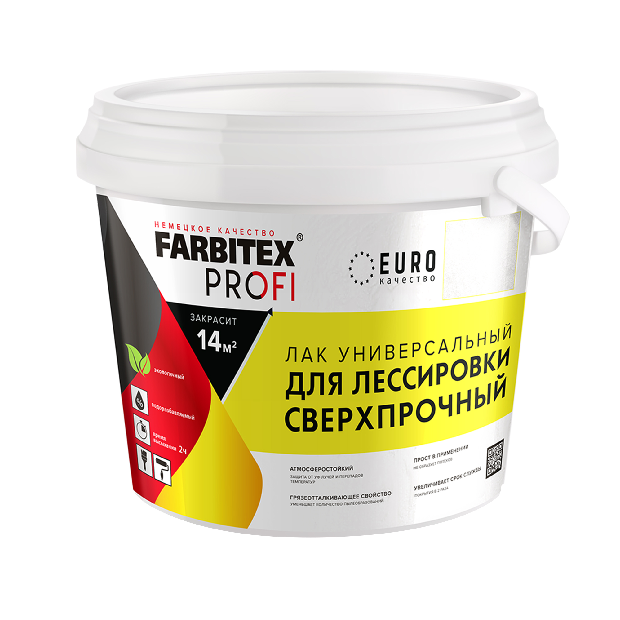 Лак акриловый для лессировки FARBITEX PROFI универсальный сверхпрочный п/гл. 0,9л