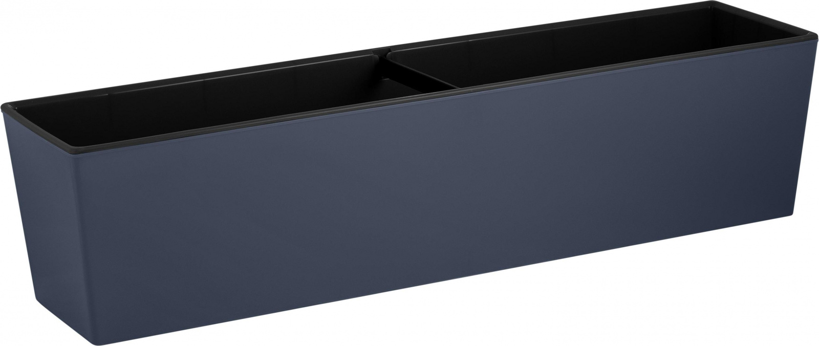 Ящик балконный пласт. InGreen London Cube 60см с дренажной вставкой вулканический серый IG780610026