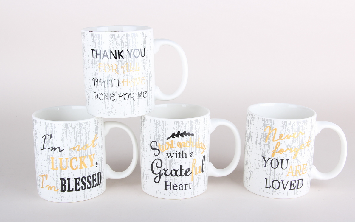 Кружка керам. Надписи 320мл 6563