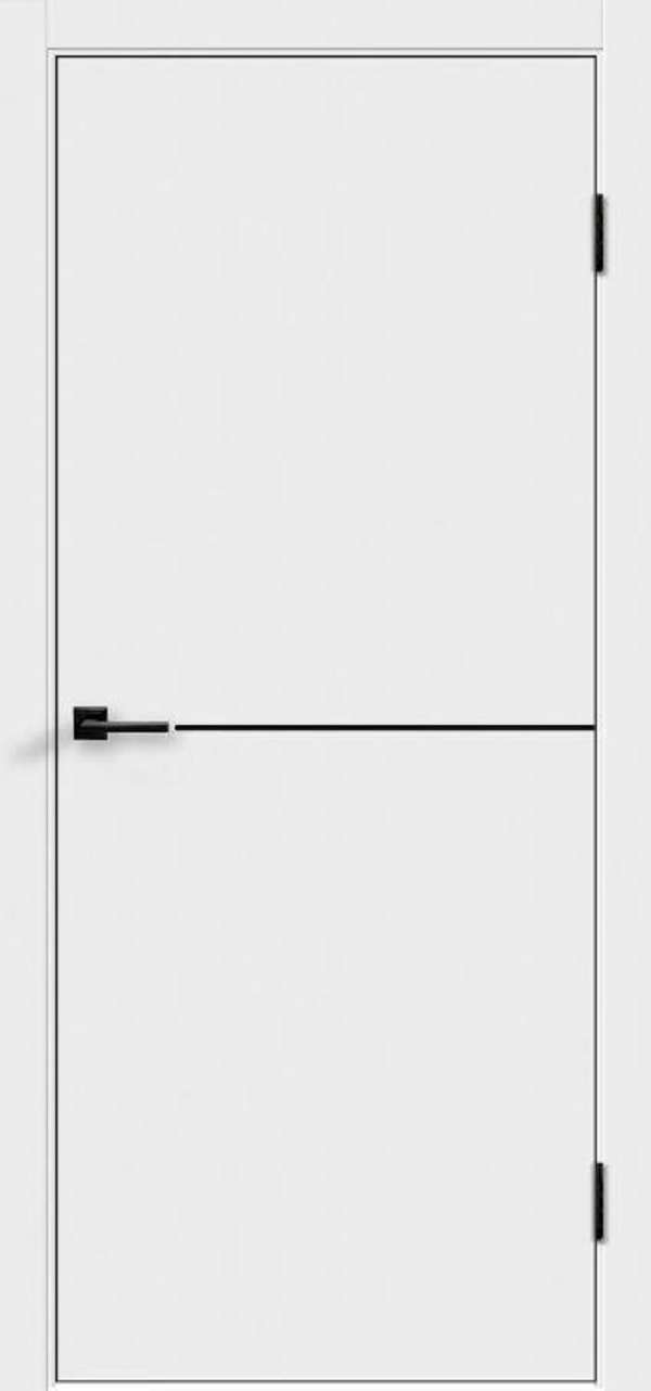 Дверное полотно "Техно-1" 800х2000 с молдингом (кромка abs черная),белый -  - купить в АПлайн