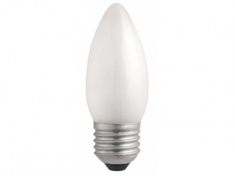 ЛАМПА OSRAM СВЕЧА 40ВТ Е27 МАТ. АРТ. В 40W-Е27-FR (365) (909)