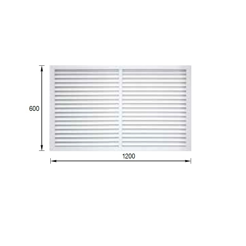 Решетка радиаторная "АРГУМЕНТПЛАСТ" 600х1200мм Белая