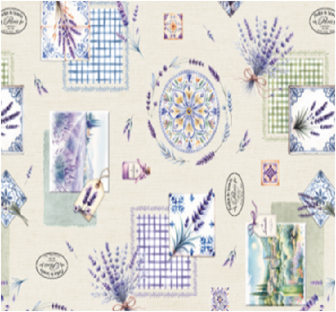 Клеенка Amber на тканевой основе  1,37х20м 83185