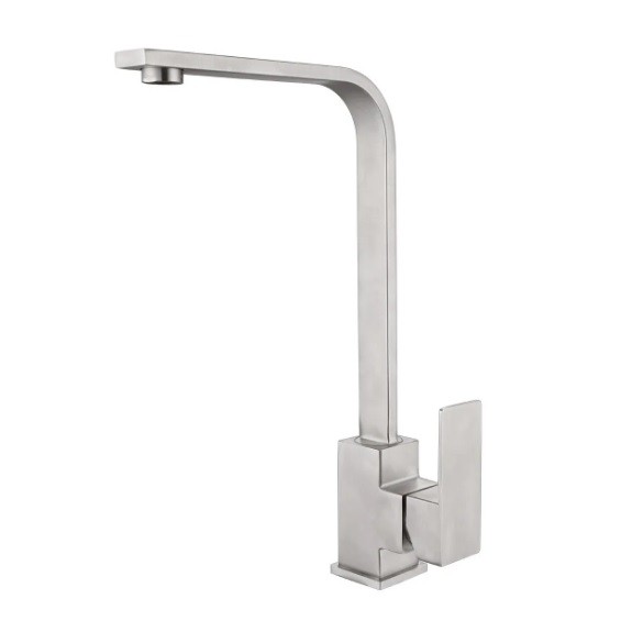 Смеситель для кухни GOLDEN FOX LOMOND нерж.сталь с высоким изливом 11339-FOX 