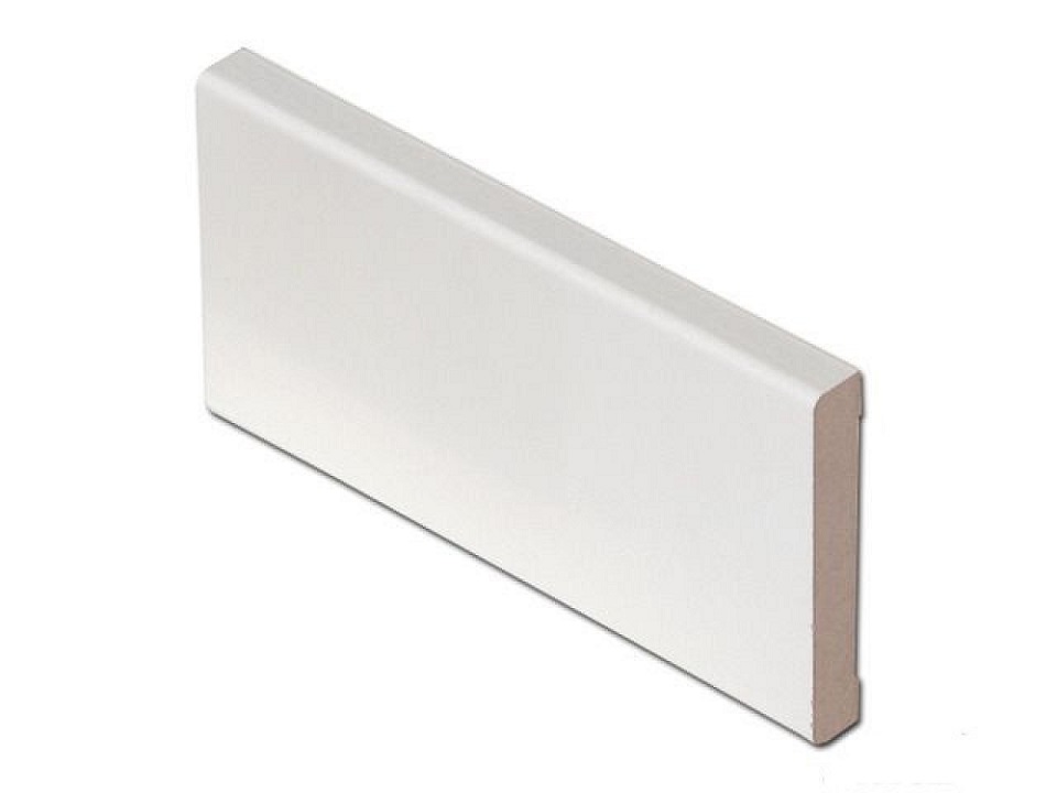Доборная планка МДФ Белый 120х8х2050, Финиш-пленка