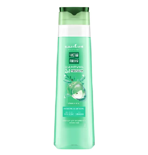 Шампунь для волос ЧИСТАЯ ЛИНИЯ 2в1 Свежесть 385мл 69554028