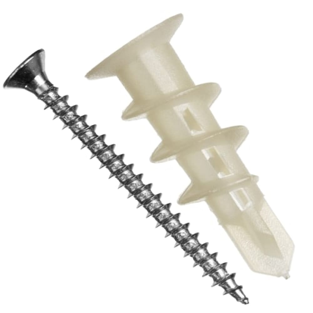 Дюбель ДРИВА для ГКЛ полипропилен с шурупом (10шт) подвес ГОСКРЕП4-0014610- купить в АПлайн