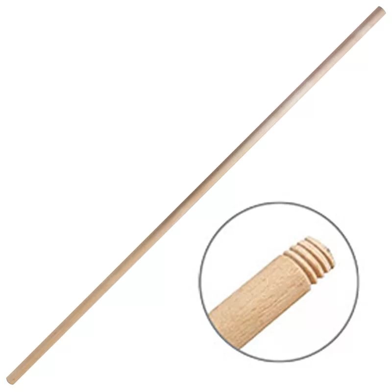 Черенок для щетки деревянный 22мм 1-й сорт 1,2м с резьбой 8094180941- купить в АПлайн