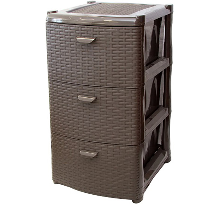 КОМОД РОТАНГ (3 СЕКЦИИ) КОРИЧНЕВЫЙ РОТАНГ /М2811/