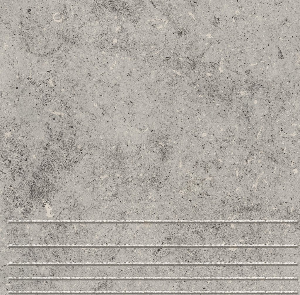 Ступень плитка клинкерная Вермонт 2 серый 29,8х29,8см