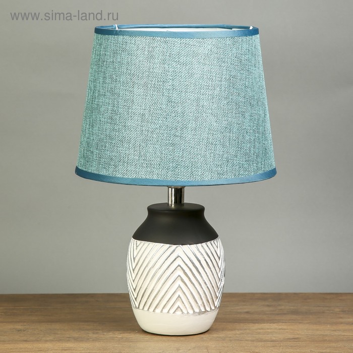 ЛАМПА НАСТОЛЬНАЯ "ПЯТЫЙ ЭЛЕМЕНТ" ЧЕРН. С БЕЛЫМ ВАЗОН E27 40W 220B 36Х22Х22СМ 