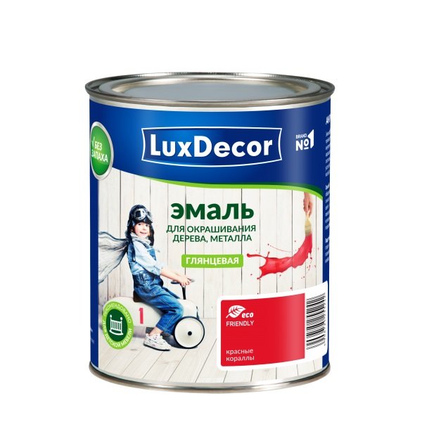 Эмаль акриловая матовая LUXDECOR спелая слива 0,75л