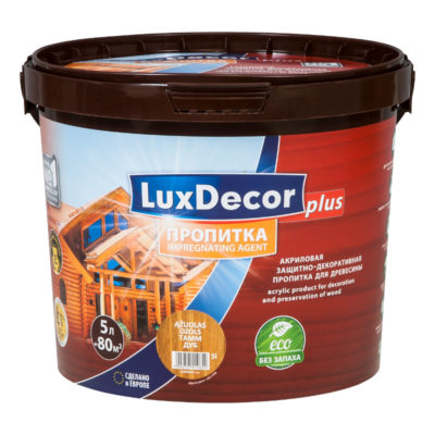 Пропитка для дерева LuxDecor plus акриловая белый 10л*** 