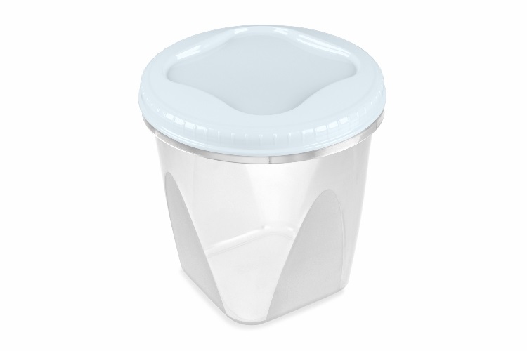 Банка для продуктов пласт. Тондо с завин. крышкой 0,65л светло-голубая С285СГЛ 