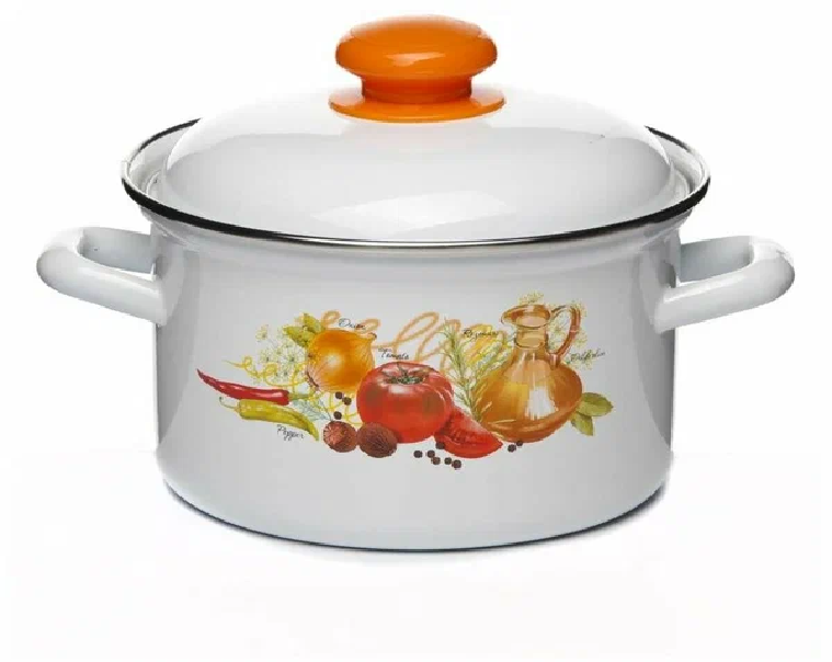 Кастрюля эмал. 2,0л ИТАЛЬЯНСКАЯ КУХНЯ С-1610АП2/4 3536135361- купить в АПлайн