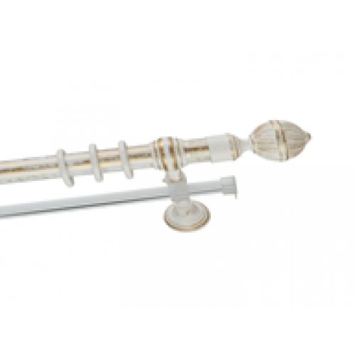 Карниз металлопластик Prima Белое серебро д28мм 2,0м 72989