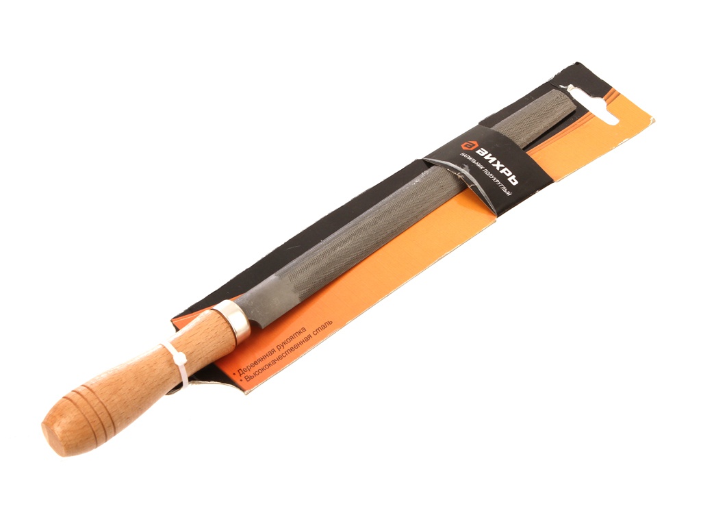 Напильник полукруглый 200мм деревянная ручка Вихрь 73/6/4/2 - 73/6/4/2 - купить в АПлайн