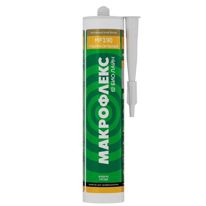 Жидкие гвозди МАКРОФЛЕКС Bio Line MF-190 Ультрасильный 400гр /1744686,2679658/***