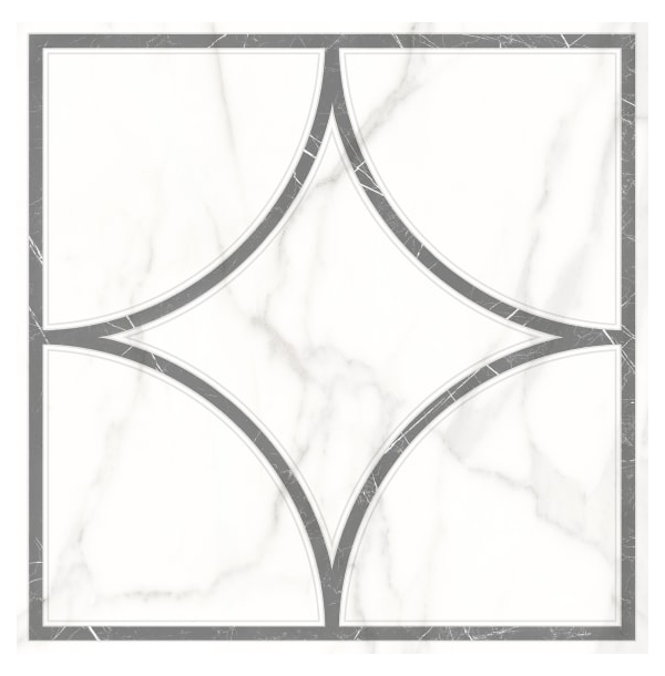 Декор керамогранит Каррара Нова геометрия 7346-0002 45х45см