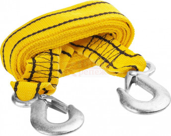 Трос буксировочный STAYER "STANDARD" 2 крюка сумка 4м 2,5т