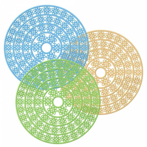 Коврик в раковину пласт. Кружево 29см круг VL38-73
