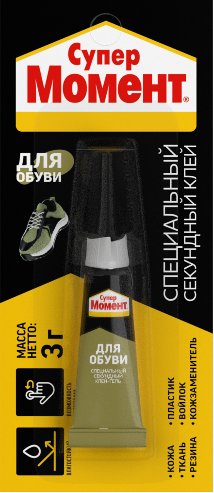 Клей секундный МОМЕНТ СУПЕР для обуви 3гр на мультикарте  /1694871/1694871- купить в АПлайн
